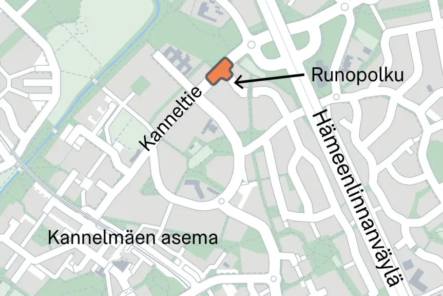 Kartta työmaan sijainnista.