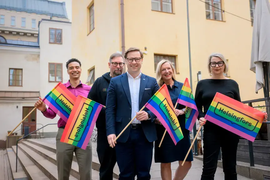 Shawn Huff, Paavo Arhinmäki, Daniel Sazonov, Maarit Vierunen ja Johanna Laisaari.