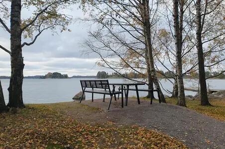 A seating area at Stansvik Manor. 