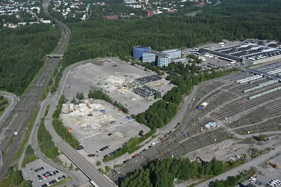Ilmakuva Eteläisen Postipuiston alueesta