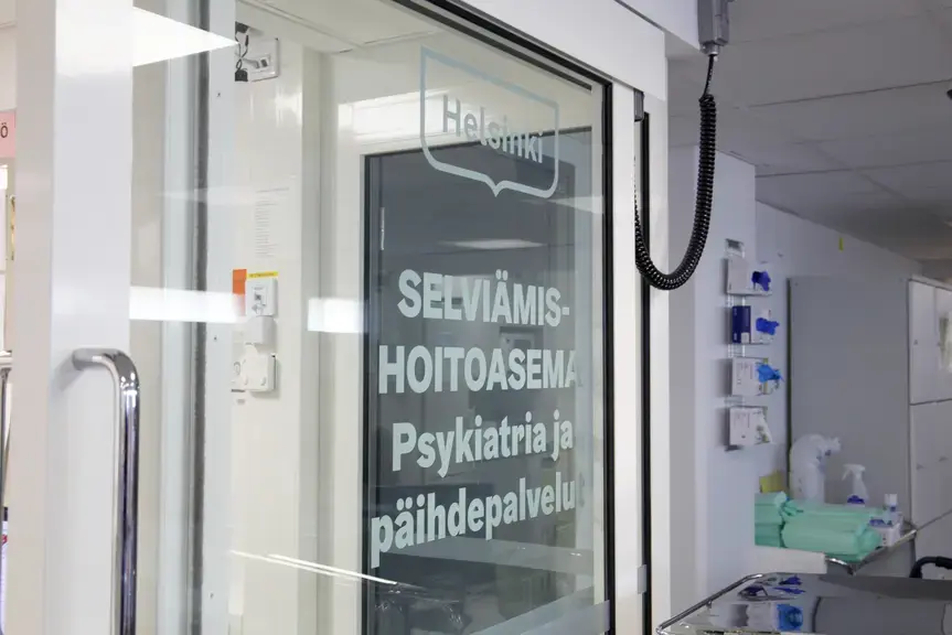 Ulko-ovi ja seinää.